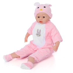 Miajima Oyuncak Gerçek Yüzlü Kel Et Bebek Pijamalı 60 cm - Thumbnail