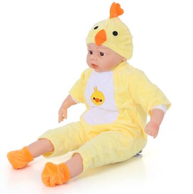 Miajima Oyuncak Gerçek Yüzlü Kel Et Bebek Pijamalı 60 cm
