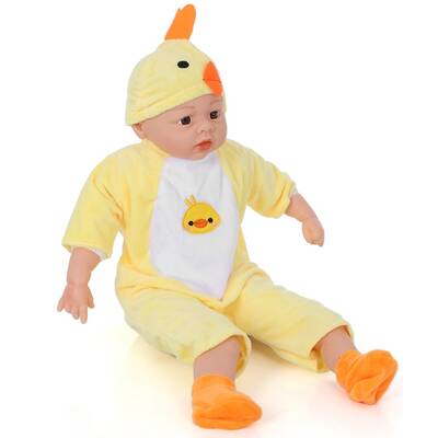Miajima Oyuncak Gerçek Yüzlü Kel Et Bebek Pijamalı 60 cm - 6