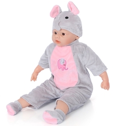 Miajima Oyuncak Gerçek Yüzlü Kel Et Bebek Pijamalı 60 cm - 7