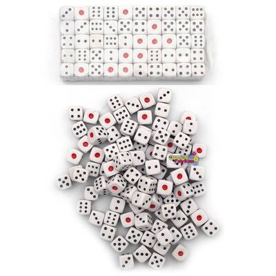 Miajima Özel Japon İthal Tavla Zarı 100 Adet Yanları Köşesiz 10mm - 1