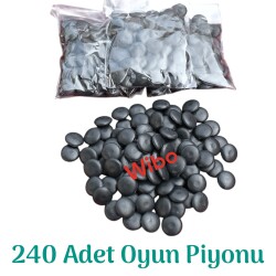 Miajima Plastik Oyun Piyonu Taşı Mangala Oyun Taşı-Go Oyunu ve Kutu Oyun Taşları 48 Adet - Miajima