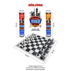 Miajima Rulo Satranç Takımı Taşıma Çantalı Kapaklı - 2
