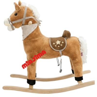 Miajima Sallanan Peluş At 65 Cm Açık Kahverengi Sesli Müzikli - 2