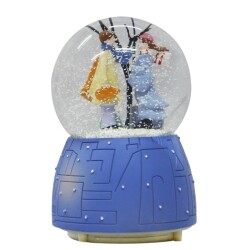 Sevgililere Özel Cam Kar Küresi Müzikli ve Işıklı10x16 Cm - DUDE