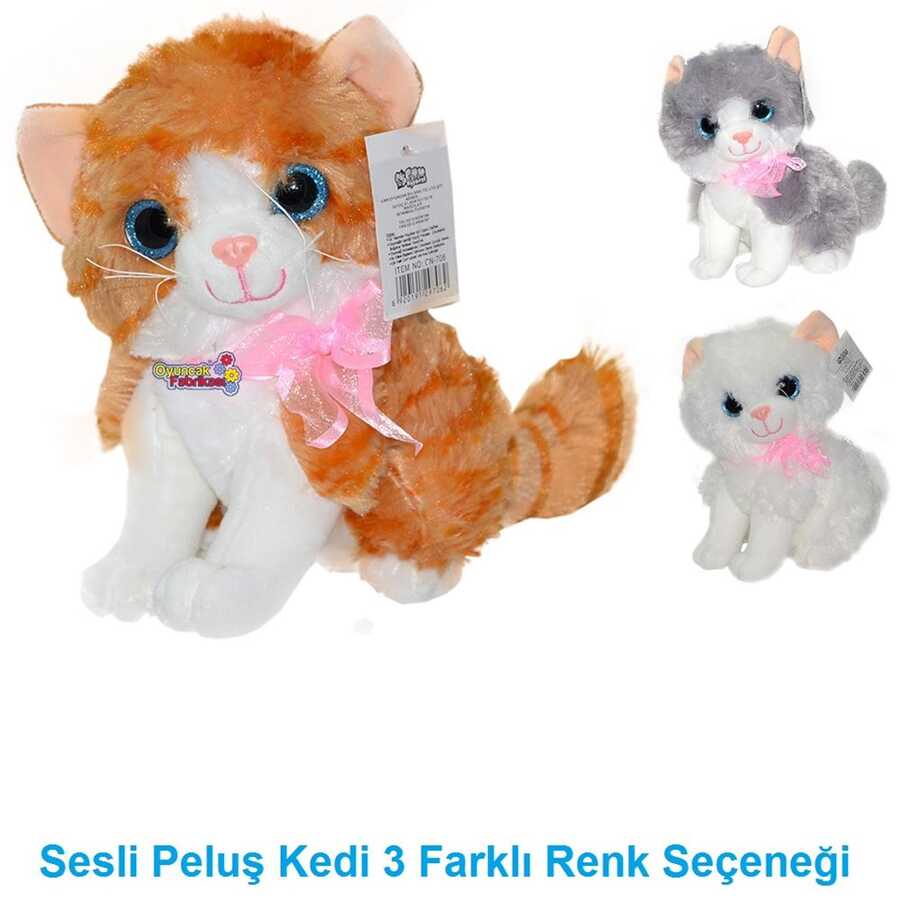 Miyavlayan Oyuncak Pelus Kedi 25 Cm Pelus Kedi Can Oyuncak