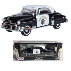 Motor Max 1:18 Model Araba 1950 Chevrolet Bel Air Police Car - Motor Max