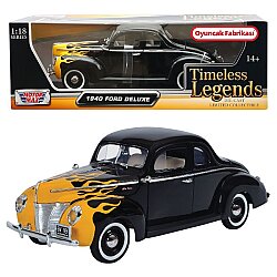 Motormax 1:18 1940 Ford Deluxe Die Cast Metal Model Araba Açılır Kapılar Koleksiyon - Motor Max