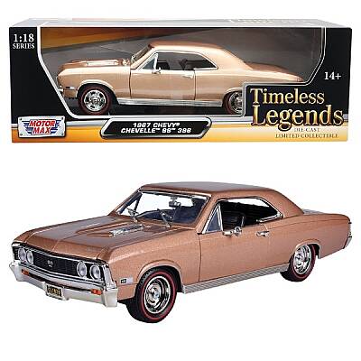Motormax 1:18 1967 Chevy SS 396 Die Cast Metal Model Araba Açılır Kapılar Koleksiyon - 1