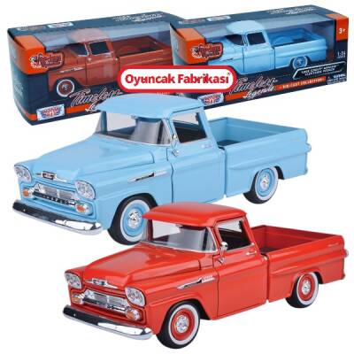 Motormax Araba 1:24 1958 Chevy Apache Fleetline Pickup 79311 - 1