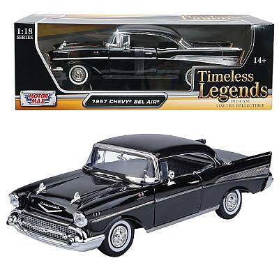 Motormax Model Araba 1:18 1957 Chevy Bel Air Diecast - 1