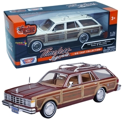 Motormax Model Araba 1:24 1979 Chrysler Lebaron Town & Country - 1