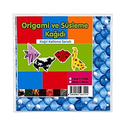 Origami Kağıdı 15x15 cm 30’lu Renkli Katlama Kağıdı El İşi Hobi ve Okul Etkinlik Malzemesi - Kika