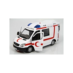 Oyuncak Ambulans Minibüs Mercedes Sesli Işıklı - 2