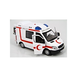Oyuncak Ambulans Minibüs Mercedes Sesli Işıklı - 4