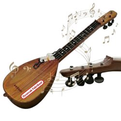 Oyuncak Bağlama Saz-Ahşap Görünümlü Eğitici Müzik Aleti (55 cm) - 2