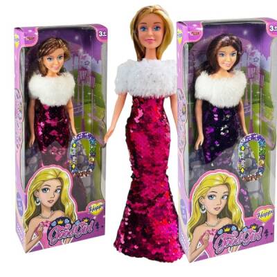 Oyuncak Bebek 29 cm Renk Değiştiren Pullu Elbiseli Bebek - 1