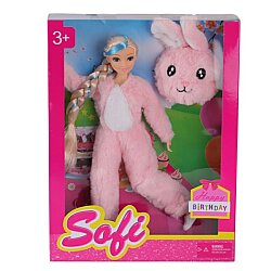 Oyuncak Bebek Peluş Tavşan Kostümlü Manken Bebek Sevimli Moda Bebek - Efe Toys