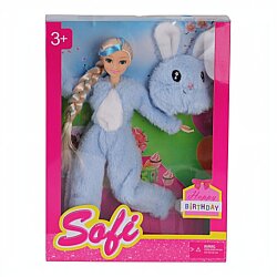 Oyuncak Bebek Peluş Tavşan Kostümlü Manken Bebek Sevimli Moda Bebek - 2