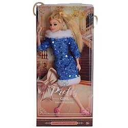Oyuncak Bebek Pretty Girl Pullu Kürklü Manken Bebek Şık Kıyafetli Moda Bebek - 3