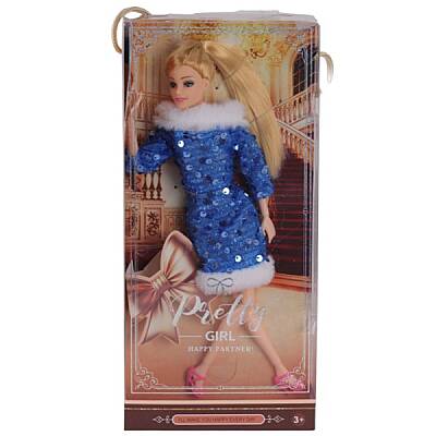 Oyuncak Bebek Pretty Girl Pullu Kürklü Manken Bebek Şık Kıyafetli Moda Bebek - 3