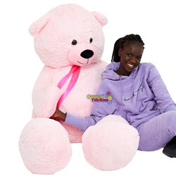 Oyuncak Büyük Boy Kocaman Salaş Puffy Peluş Ayı 2 Metre (200 Cm) Pembe - Halley Oyuncak