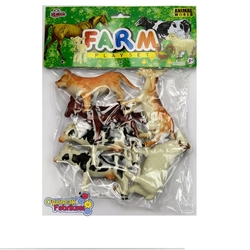 Vardem Oyuncak - Oyuncak Çiftlik Hayvanları Seti 13 Cm 6 Adet