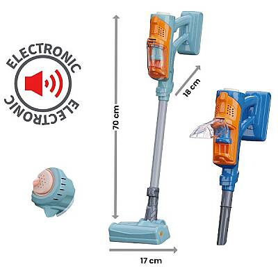 Oyuncak Elektrikli Süpürge 70 Cm Sesli 2'si 1 Arada Dikey ve El Süpürgesi Çocuk Evcilik Oyuncağı 3 Yaş+ - 2