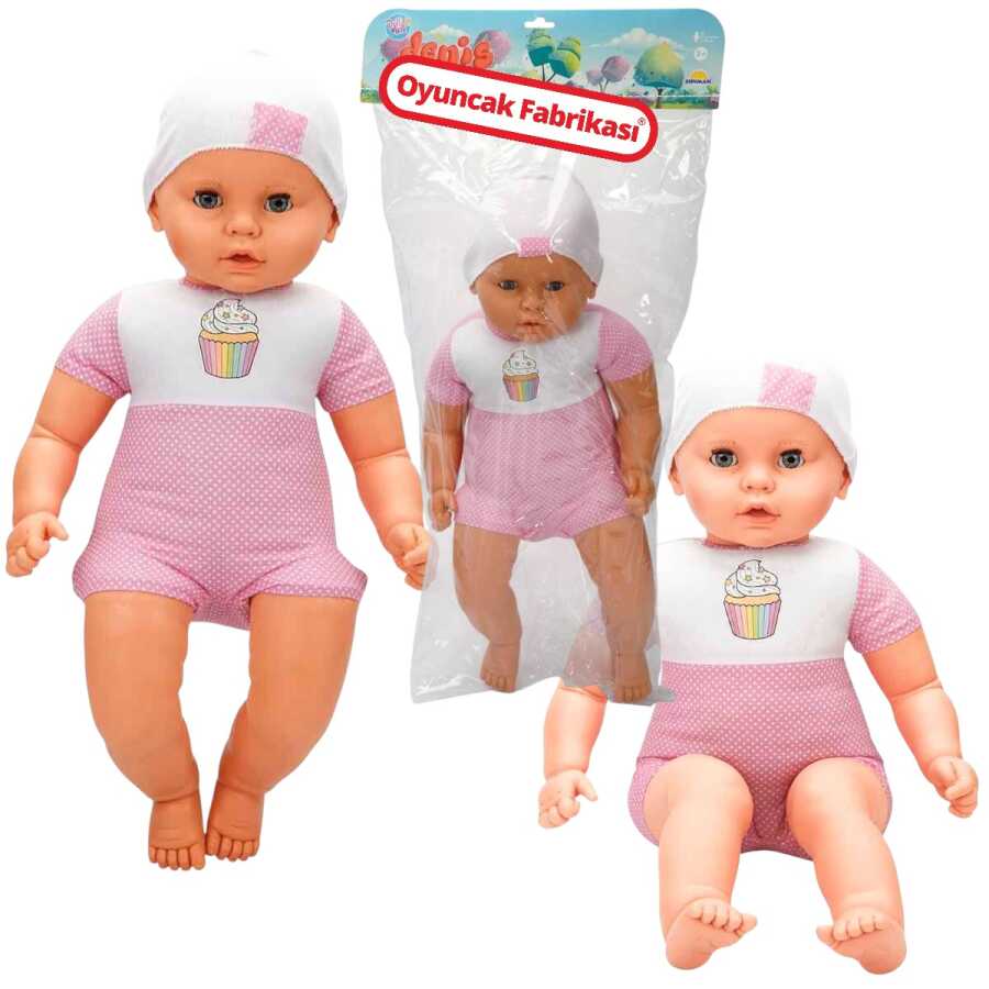Oyuncak Et Bebek Denis Dolgu Saçsız 60 Cm Pembe