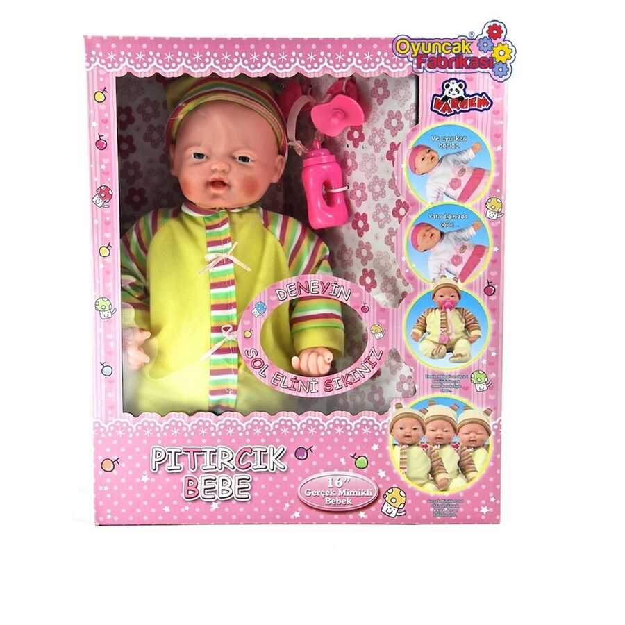 Oyuncak Et Bebek Gerçek Yüz Mimikli Pıtırcık Bebek 40 Cm