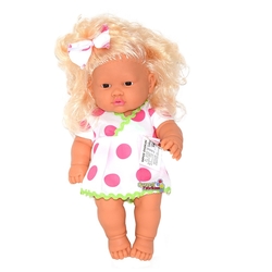 Oyuncak Et Bebek Saçlı Güzel Elbiseli Vucudu Tamamen Et Bebek 30 Cm - 2