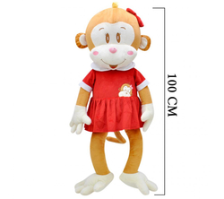 Oyuncak Kız Peluş Maymun Cuci 100 cm - 3