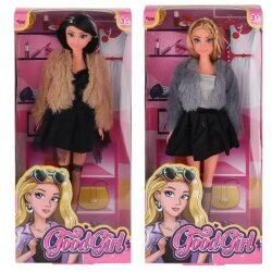 Oyuncak Manken Bebek 29 Cm Kürk Ceketli Elbiseli Bebek - 2