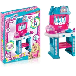 Oyuncak Mutfak Seti Linda Kitchen Büyük Mutfak Seti 23 Parça Set - Furkan Toys