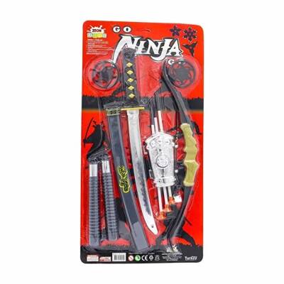 Oyuncak Ninja Seti Kılıç Yay Seti Mınçıka 3' lü Set - 1