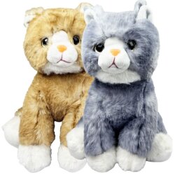 Oyuncak Oturan Peluş Kedi 23 Cm Asortili Ürün - Vardem Oyuncak