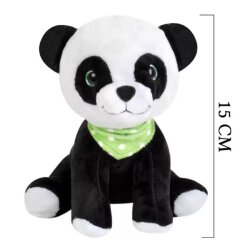 Oyuncak Oturan Peluş Panda 15 cm (Camgözlü) - 2