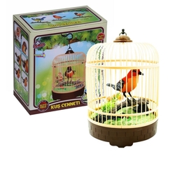 Oyuncak Pilli Kuş Sesli Kuş Cenneti Kafesli Öten Kuş - Vardem Oyuncak