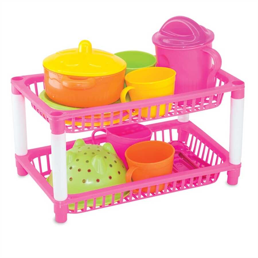 oyuncak plastik iki katli mutfak sepeti oyuncak mutfak setleri dede toys