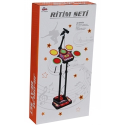 Oyuncak Ritim Seti Mikrofonlu Baterili - 5