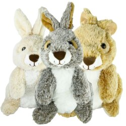 Oyuncak Sevimli Oturan Peluş Tavşan 23 cm 3 Asorti - Vardem Oyuncak