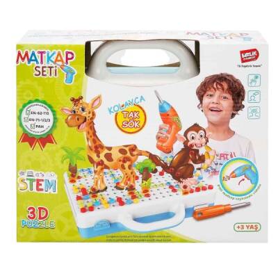 Oyuncak Tamir Matkaplı 3D Creative Puzzle Eğitici Tamir Set 11B - 1