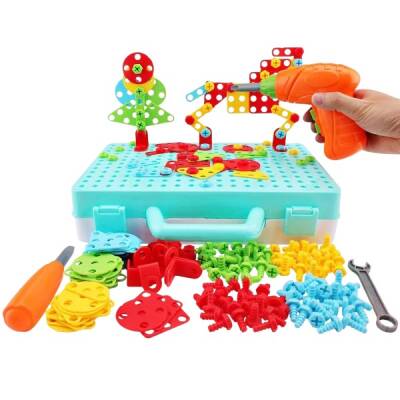 Oyuncak Tamir Matkaplı 3D Creative Puzzle Eğitici Tamir Set 11B - 2