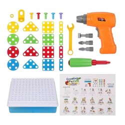 Oyuncak Tamir Matkaplı 3D Creative Puzzle Eğitici Tamir Set 11B - 3