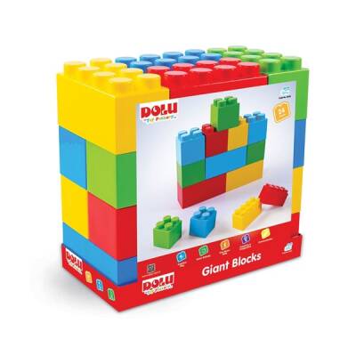 Oyuncak XXL Blok Seti 24 Parça Büyük Tuğla Bloklar - 1