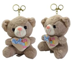 Peluş Ayıcık Anahtarlık Kalpli 12 Cm - 2
