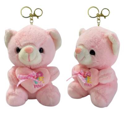 Peluş Ayıcık Anahtarlık Kalpli 12 Cm - 3