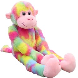 Peluş Oyuncak Maymun Renkli 85 Cm Güzel Maymun Yumuşak Uzun kollu - 4