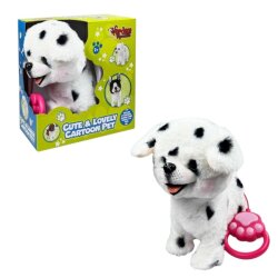 Pelüş Tasmalı Yürüyen-Havlayan Benekli Köpek - Vardem Oyuncak