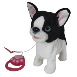 Peluş Tasmalı Yürüyen-Havlayan Fransız Bulldog Oyuncak Köpek - Vardem Oyuncak